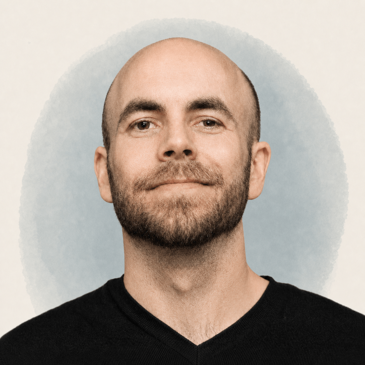 Portrett av Joakim Eide, medgründer og teknologiansvarlig i Nordvarden